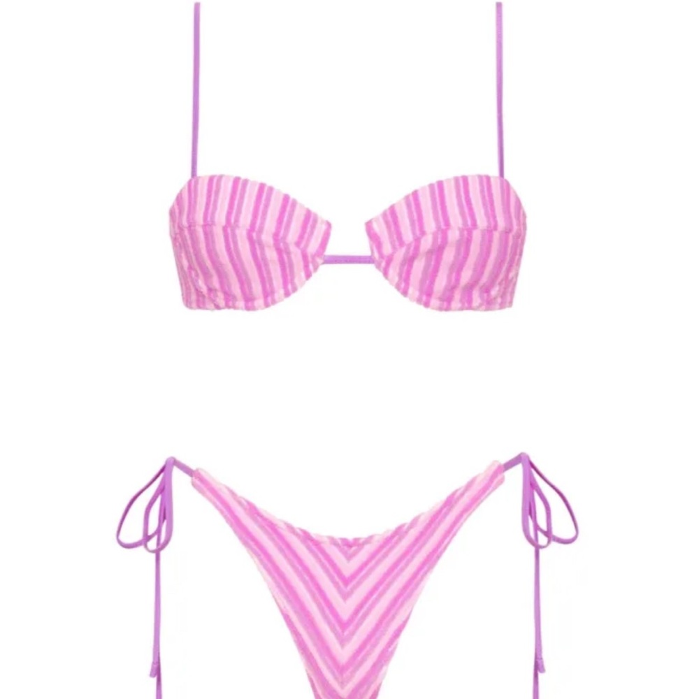 Pink Mala triangl bikini